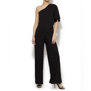 Marina Black One Shoulder Jumpsuit